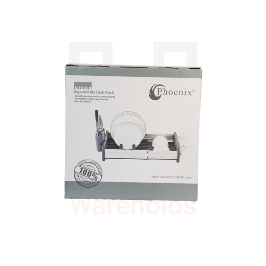 Phoenix Aluminum Expandable Dish Rack (Grey)