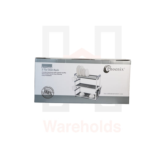 Phoenix 3-Tier Aluminum Dish Rack