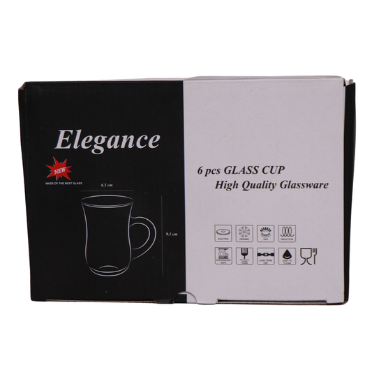 Phoenix 6Pcs Glass Tea Cup Set