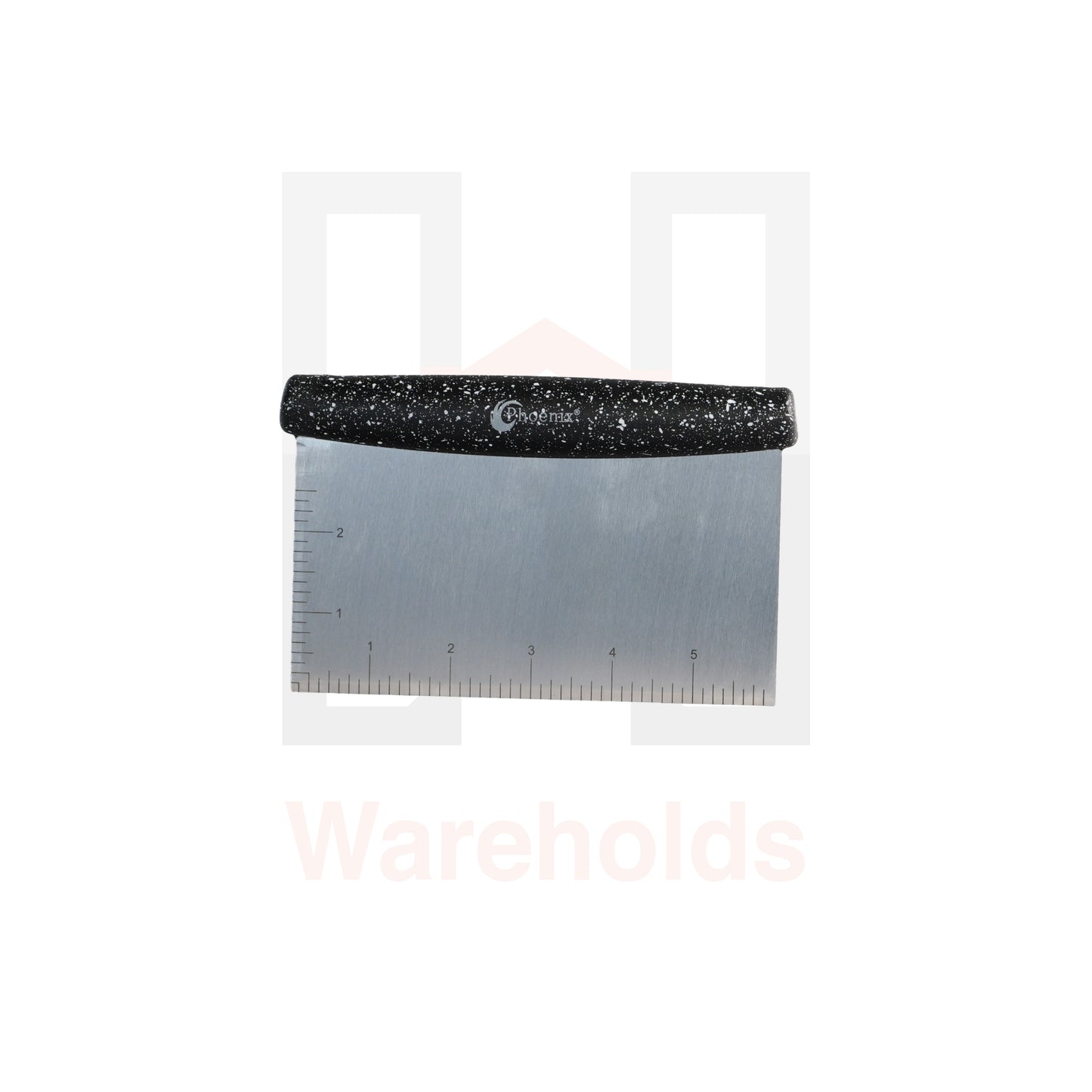 Phoenix Black Dough Scraper with Measure Equivalents