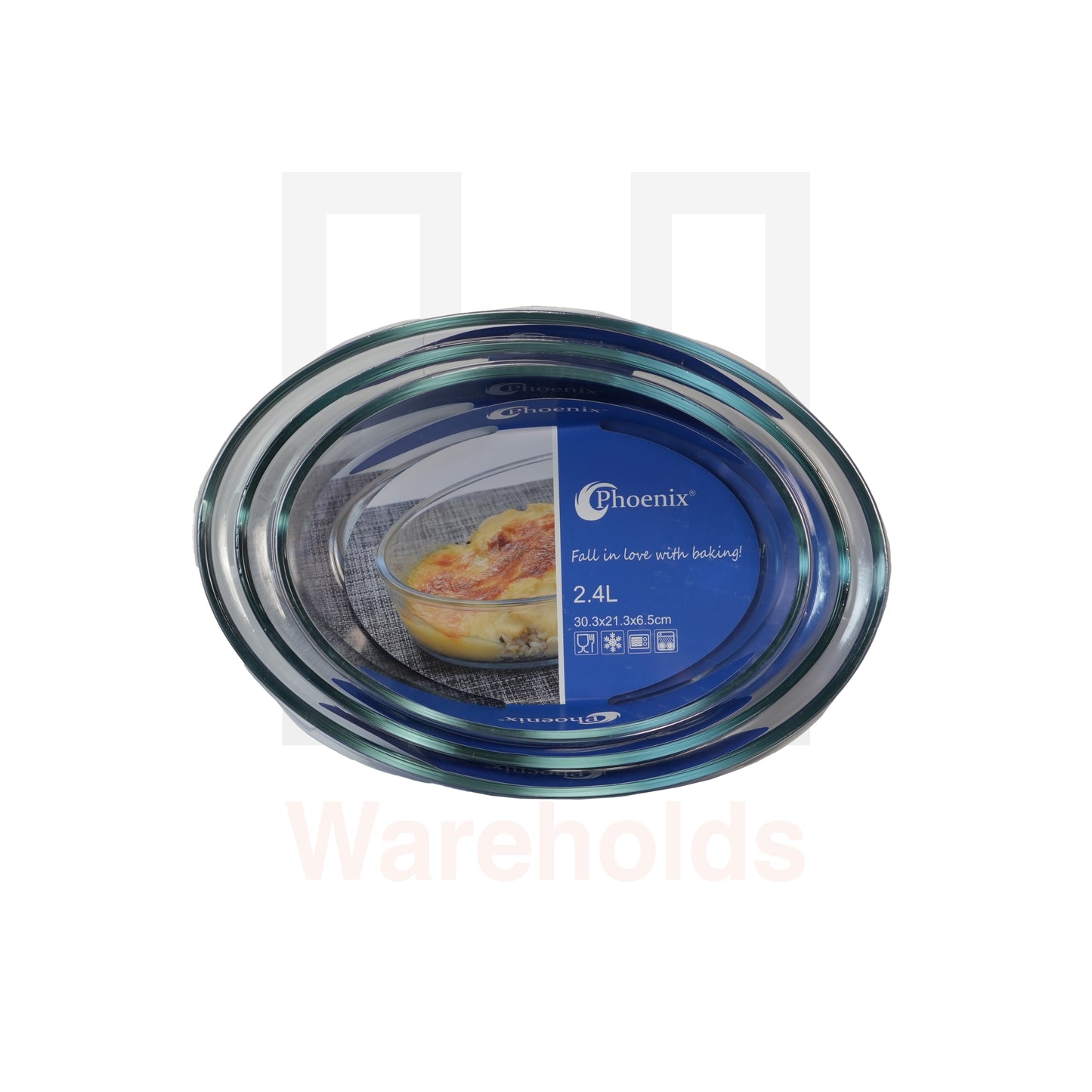 Phoenix 3-Piece Oval Pyrex Glass Bakeware Set