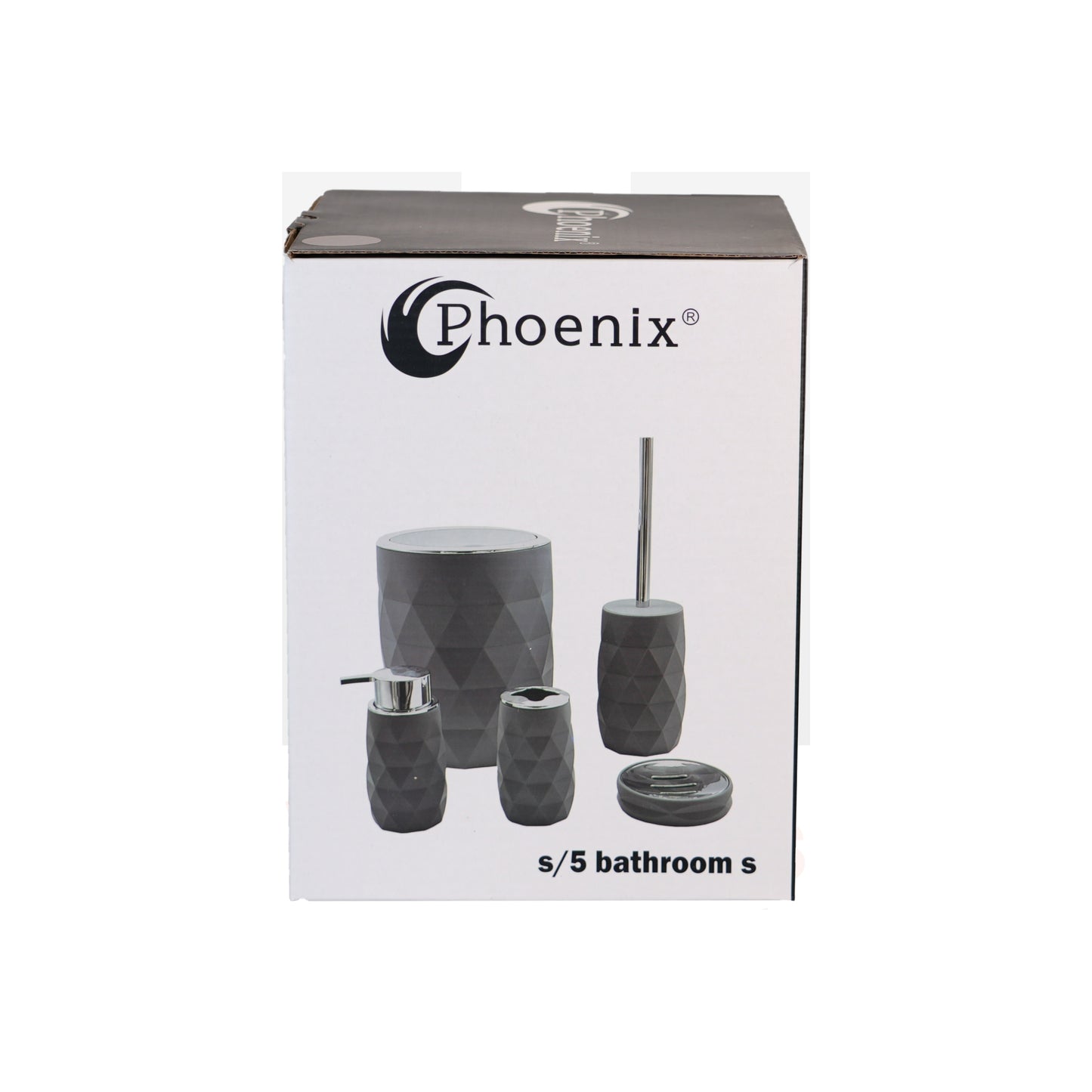 Phoenix Diamond Grey Bathroom Accessory Set
