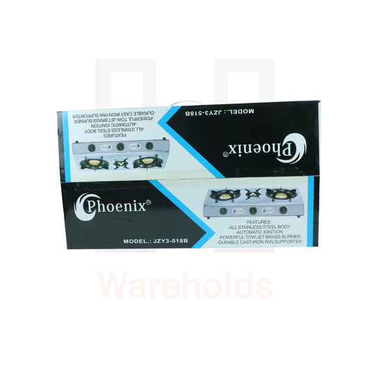 Phoenix Triple Burner Stainless Steel Gas Stove