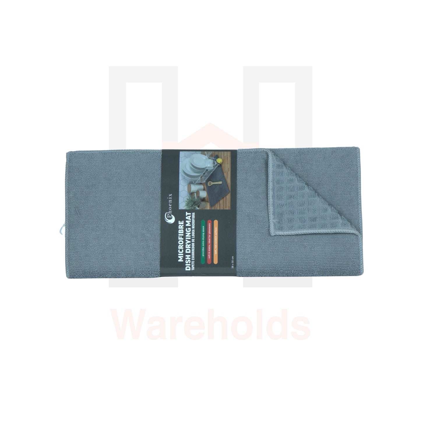 Grey Microfibre Dish Drying Mat