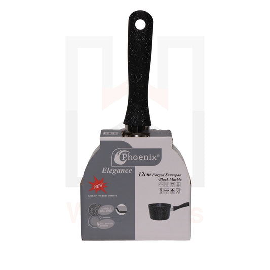 Phoenix Black Marble Forged Saucepan