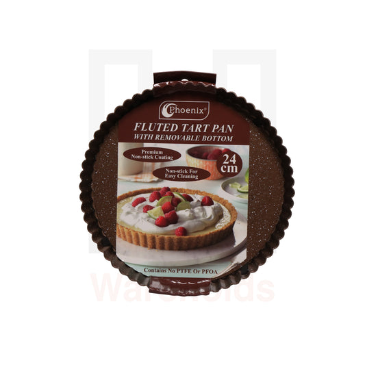 Phoenix Brown Granite Fluted Tart Pan With Removable Bottom