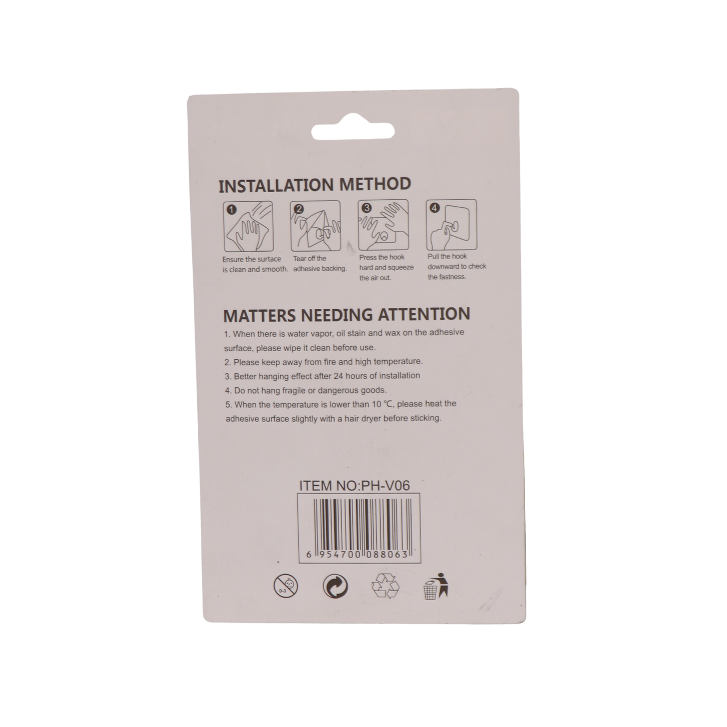 Phoenix 2pcs Round Transparent Hook