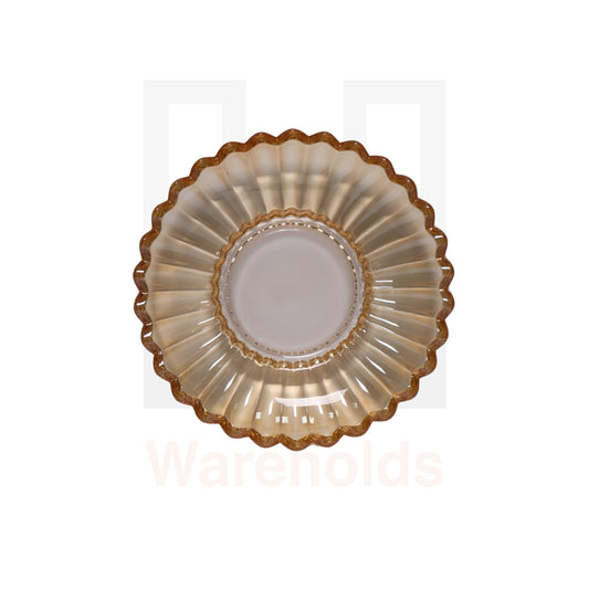 Phoenix 6 Pcs Peach Scalloped Glass Bowl Set