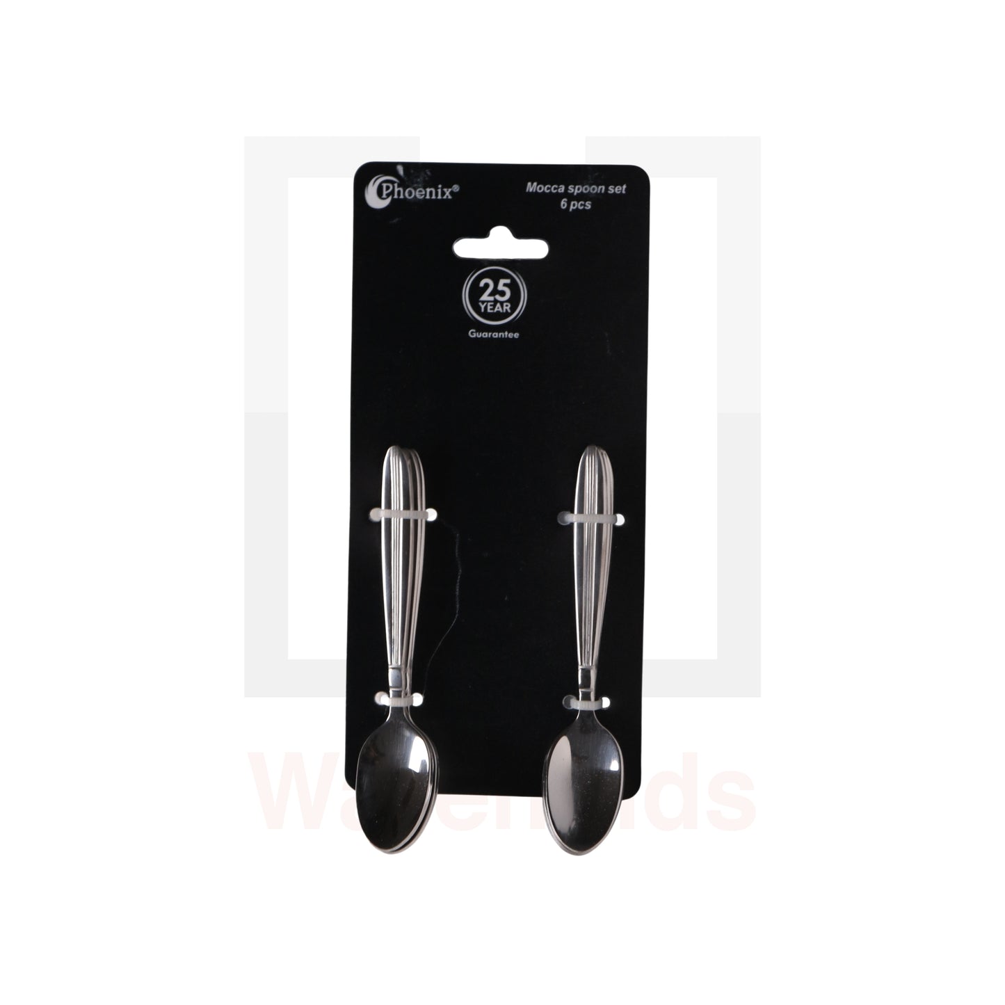 Phoenix 6 Pcs Stainless Steel Dessert Spoon Line Pattern Set