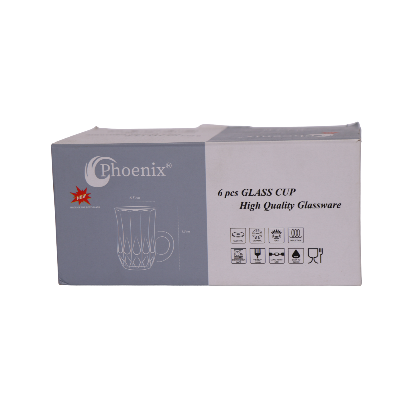 Phoenix 6pcs Tea Glass Cup Set