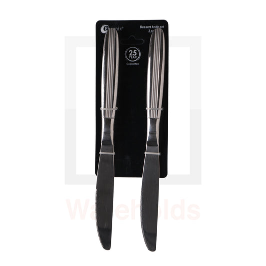 Phoenix 6 Pcs Stainless Steel Dessert Knife Line Pattern Set