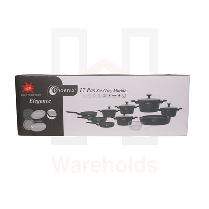 Phoenix 17 Pcs Grey Marble Set
