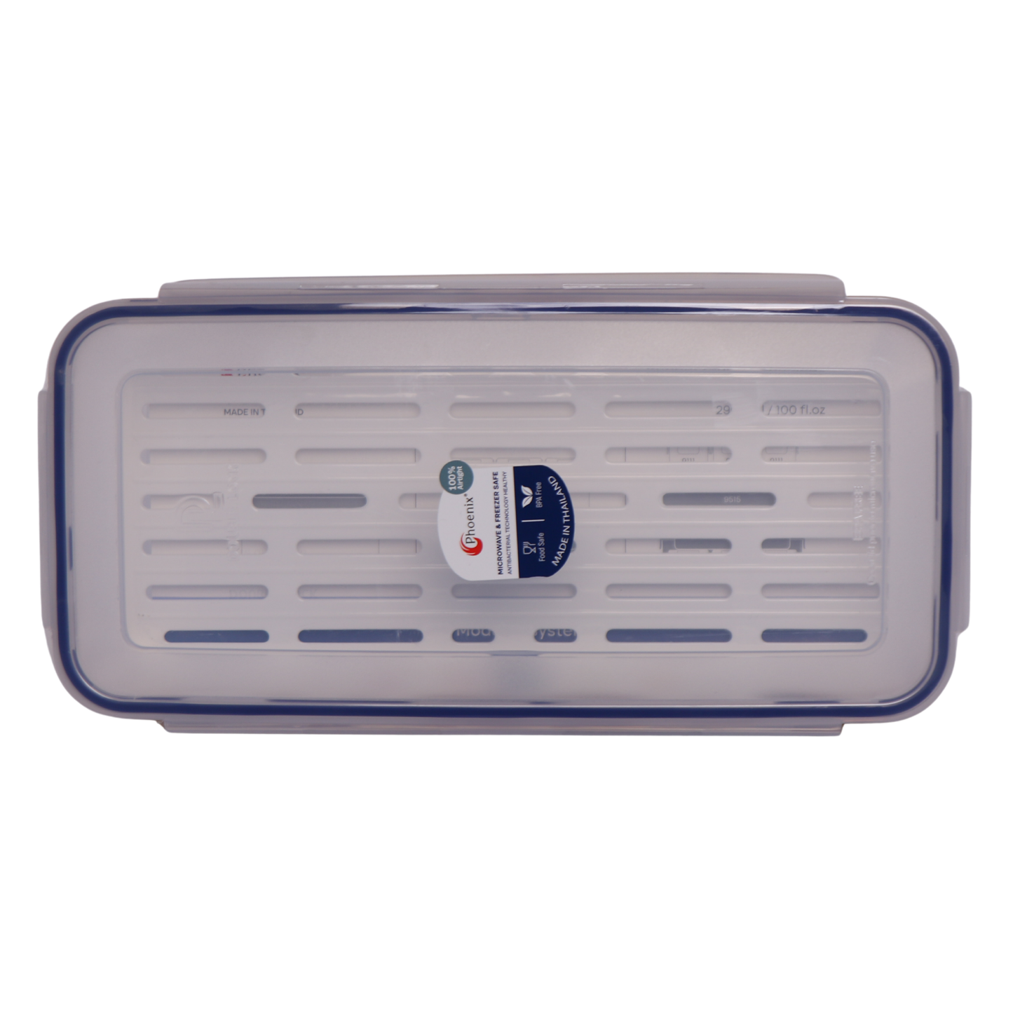 Phoenix BPA Free Double Lock Rectangular Plastic Food Storage Container