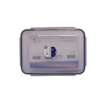 Phoenix BPA Free Double Lock Rectangular Plastic Food Storage Container