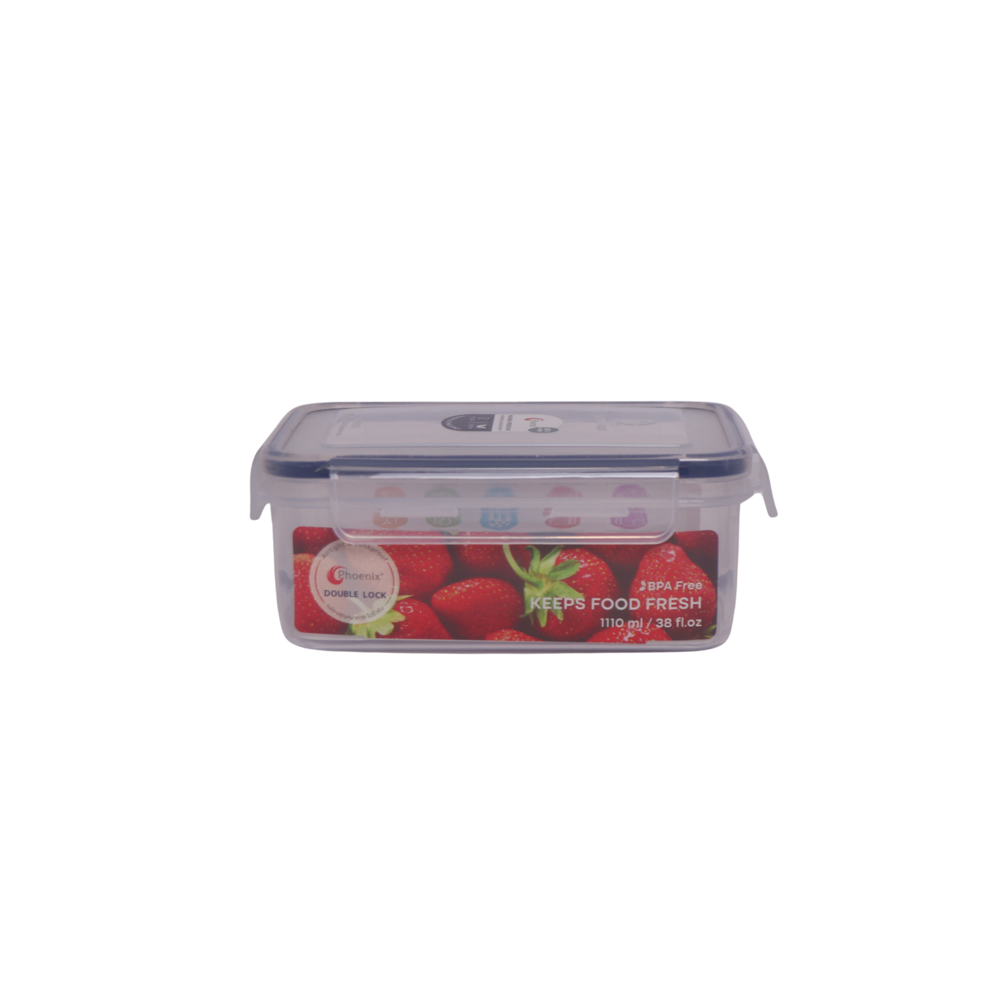 Phoenix BPA Free Double Lock Rectangular Plastic Food Storage Container