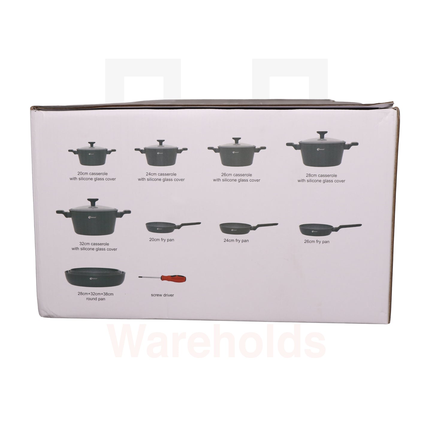 Phoenix 17 Pcs Grey Marble Set