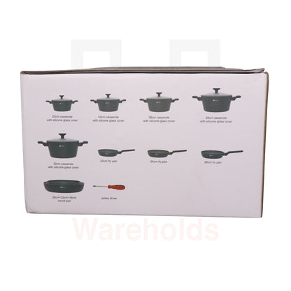 Phoenix 17 Pcs Grey Marble Set