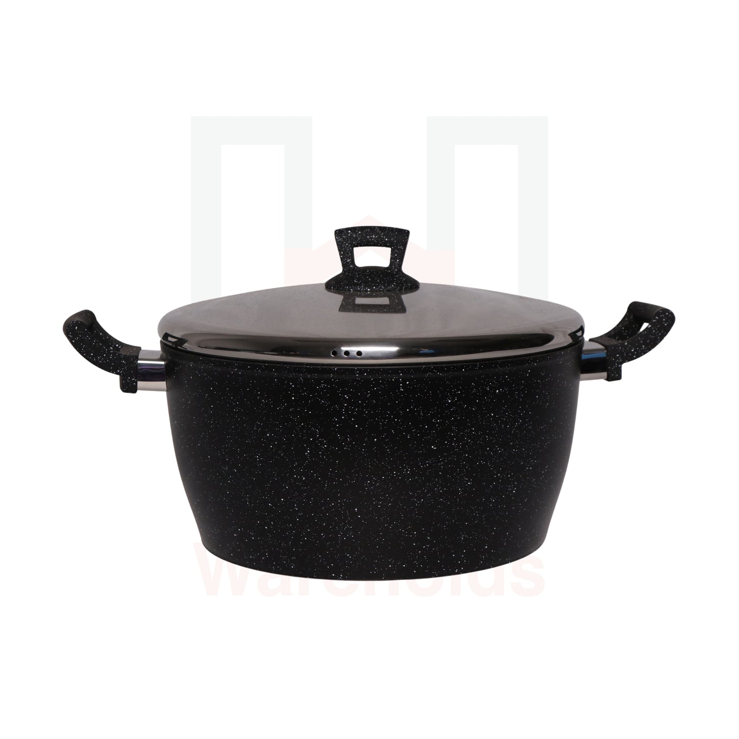 Phoenix Black Marble Casserole Pot with SS Cover (Granite) - Per Piece