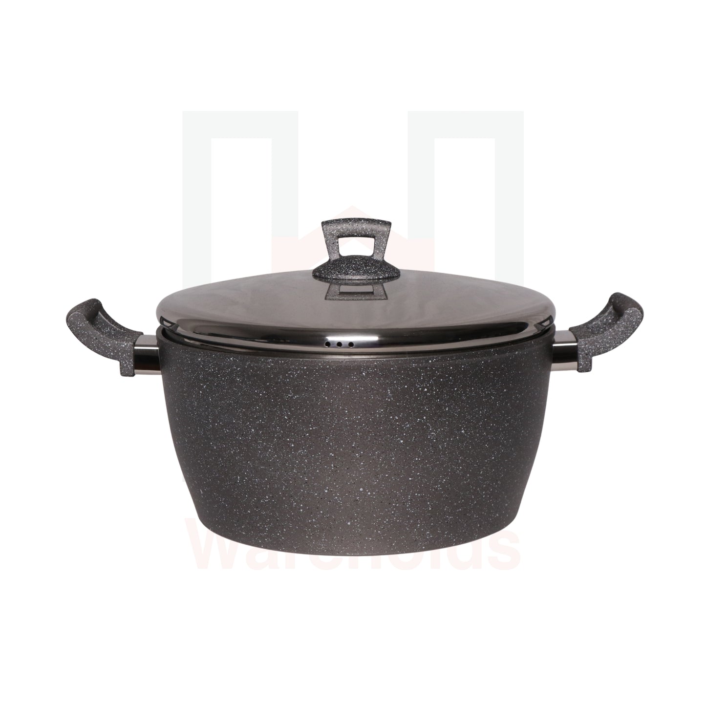 Phoenix Grey Marble Casserole Pot with SS Cover (Granite) - Per Piece