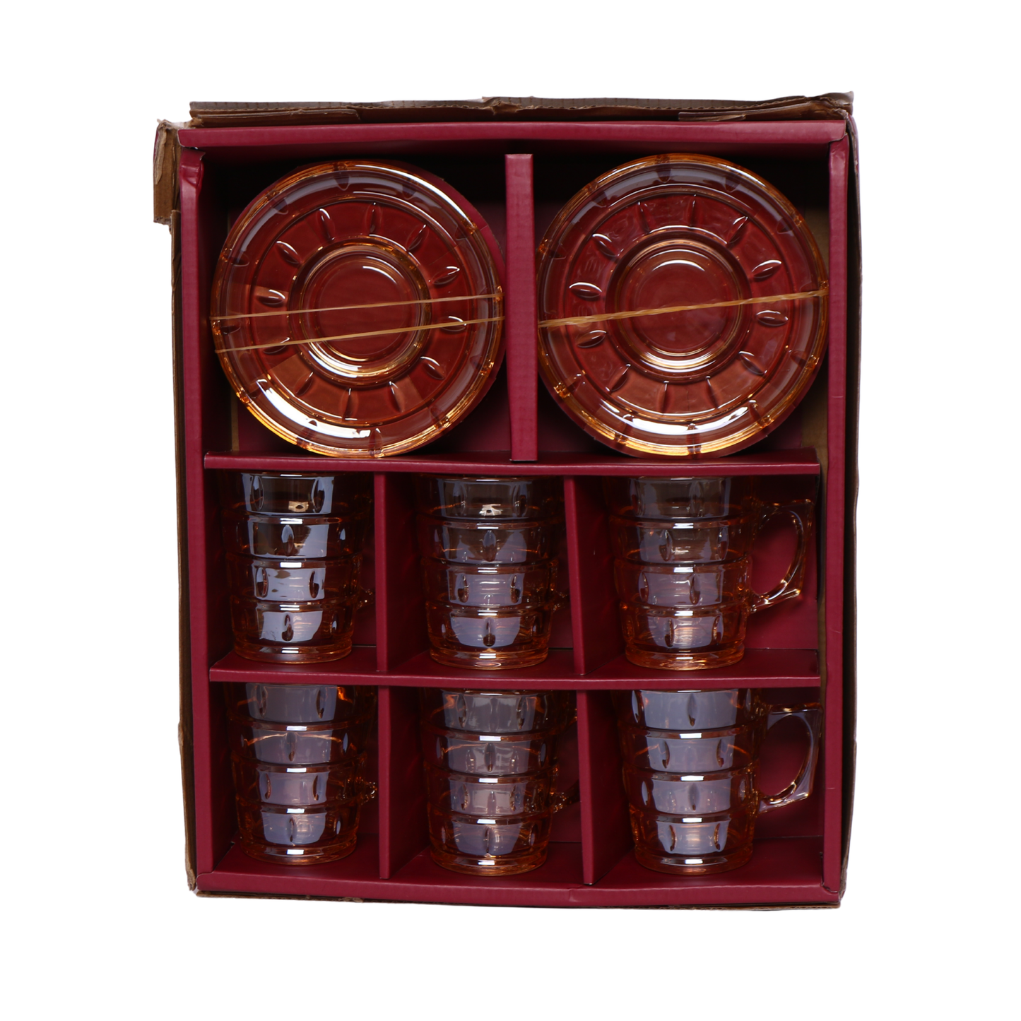 Phoenix 6Pcs Tea Cups with Saucers