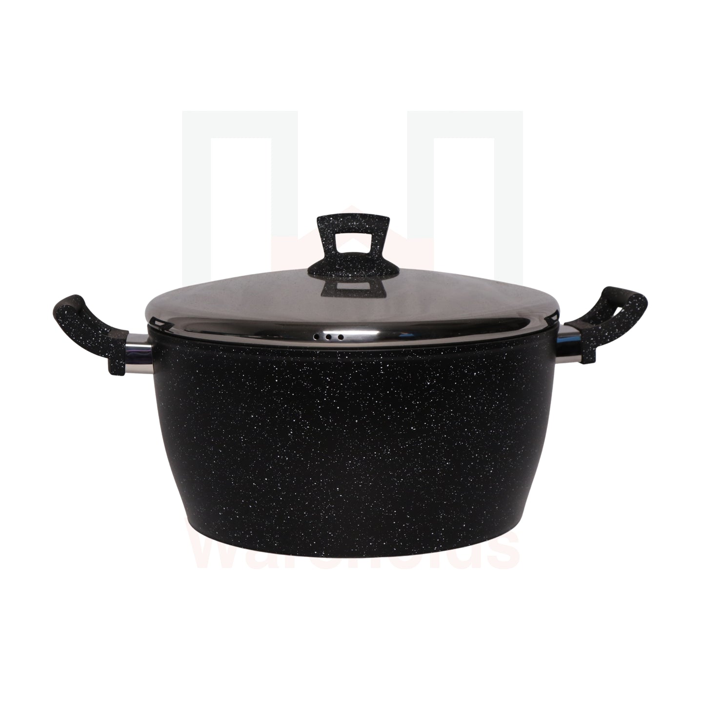 Phoenix Black Marble Casserole Pot with SS Cover (Granite) - Per Piece