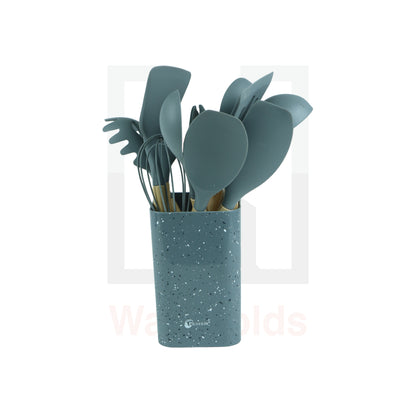 Phoenix 12-Piece Grey Silicone Kitchen Utensil Set