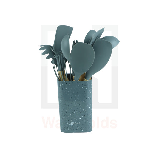Phoenix 12-Piece Grey Silicone Kitchen Utensil Set