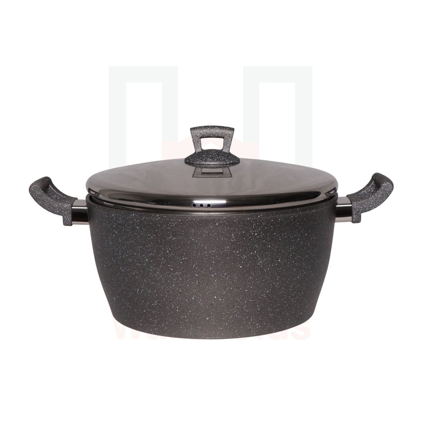 Phoenix Grey Marble Casserole Pot with SS Cover (Granite) - Per Piece
