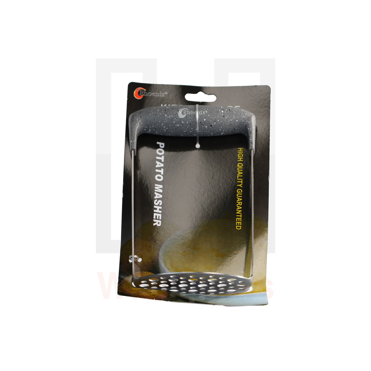 Phoenix Stainless Steel Black Handle Potato Masher