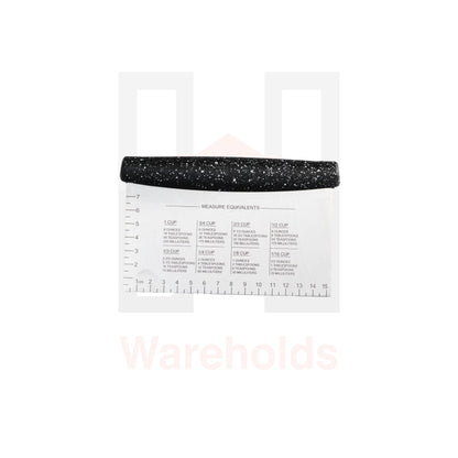 Phoenix Black Dough Scraper with Measure Equivalents