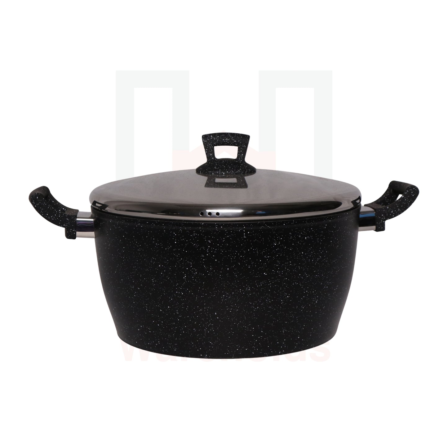 Phoenix Black Marble Casserole Pot with SS Cover (Granite) - Per Piece