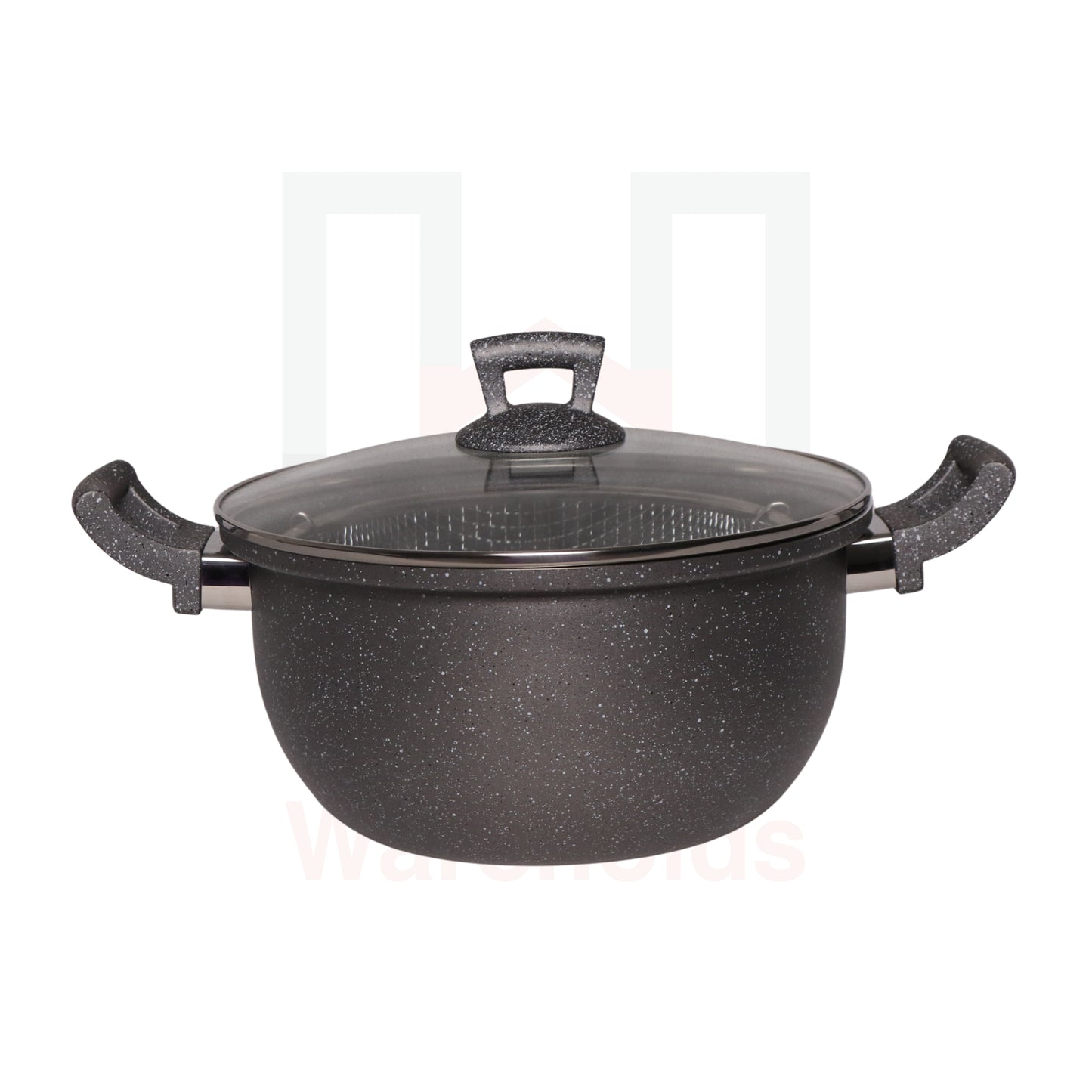 Phoenix Grey Marble Casserole Pot with SS Cover (Granite) - Per Piece