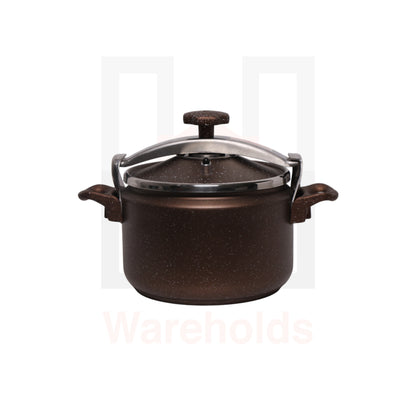 Phoenix Non-stick Marble Professional Granite Pressure Cookware (Brown color)