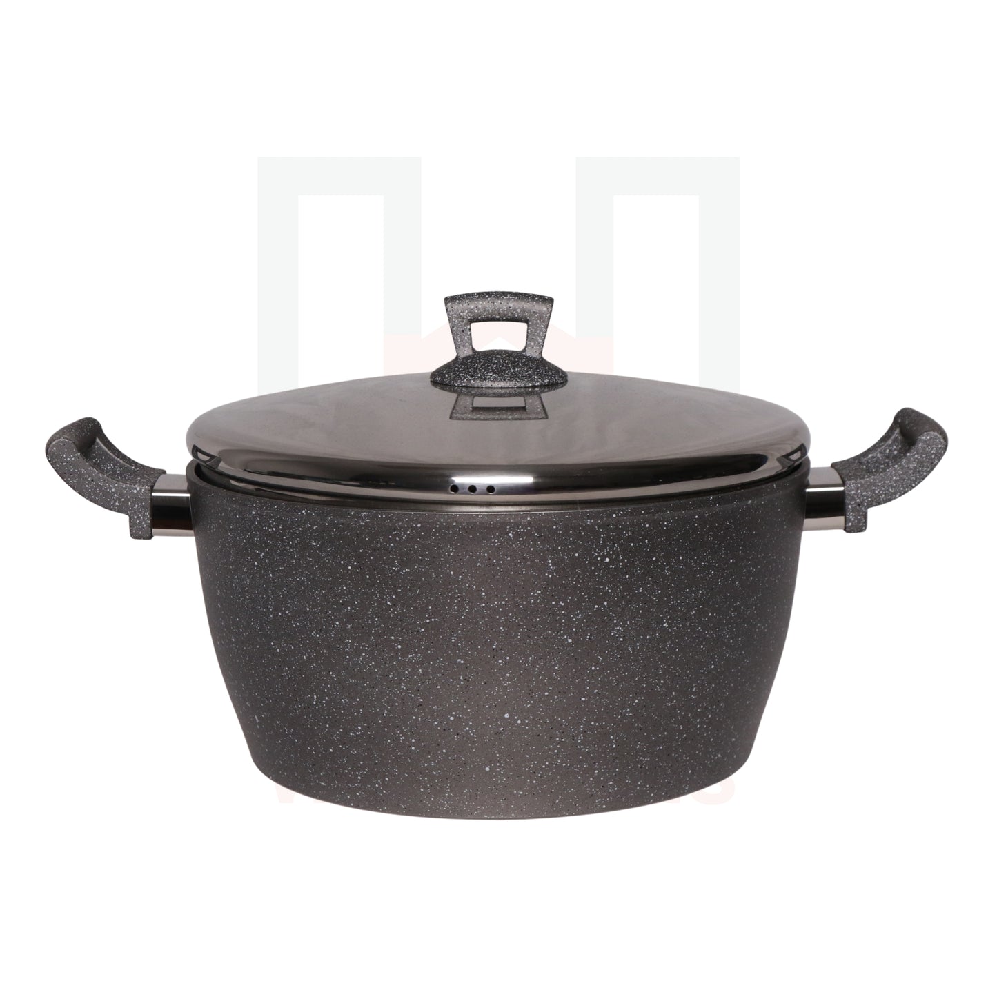 Phoenix Grey Marble Casserole Pot with SS Cover (Granite) - Per Piece