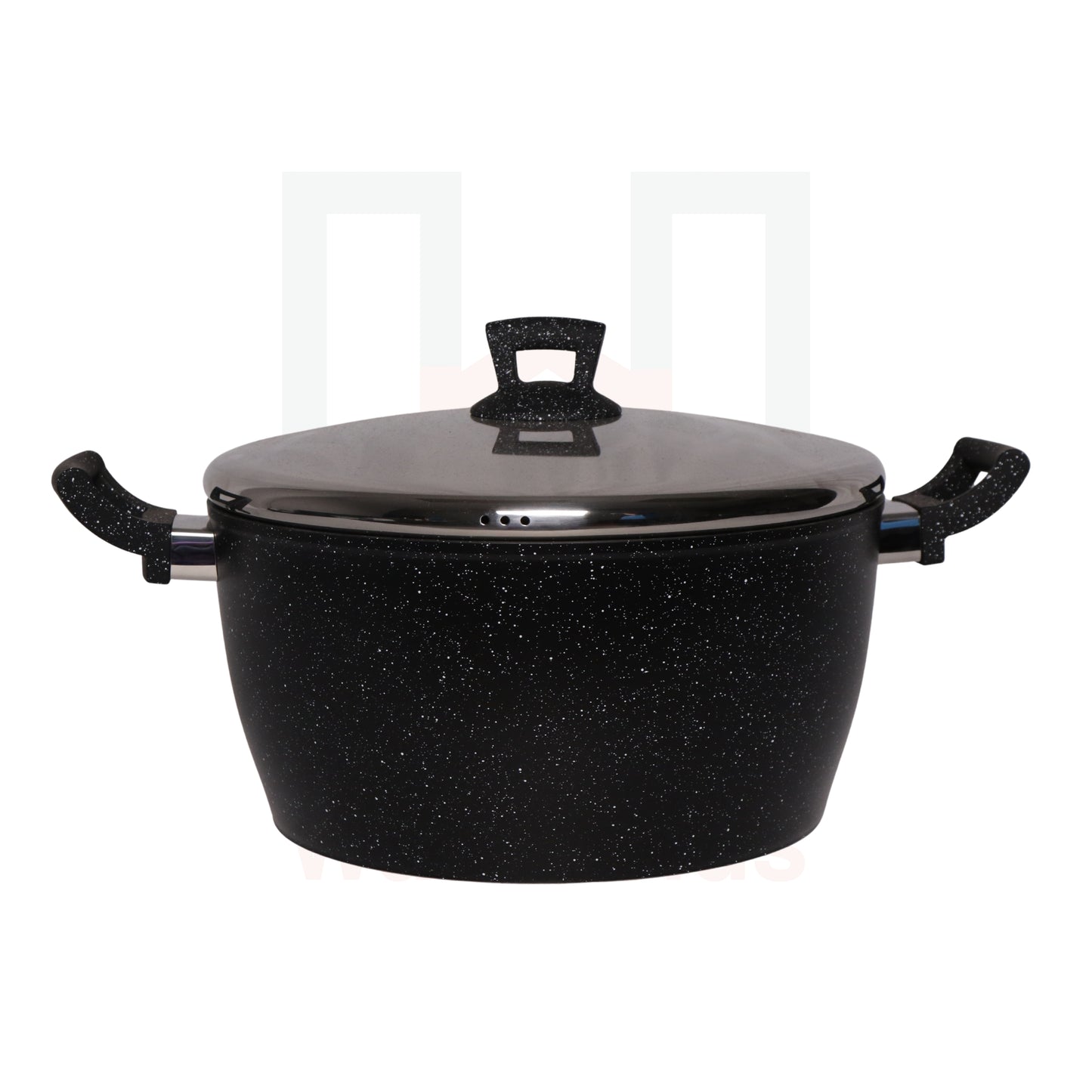 Phoenix Black Marble Casserole Pot with SS Cover (Granite) - Per Piece