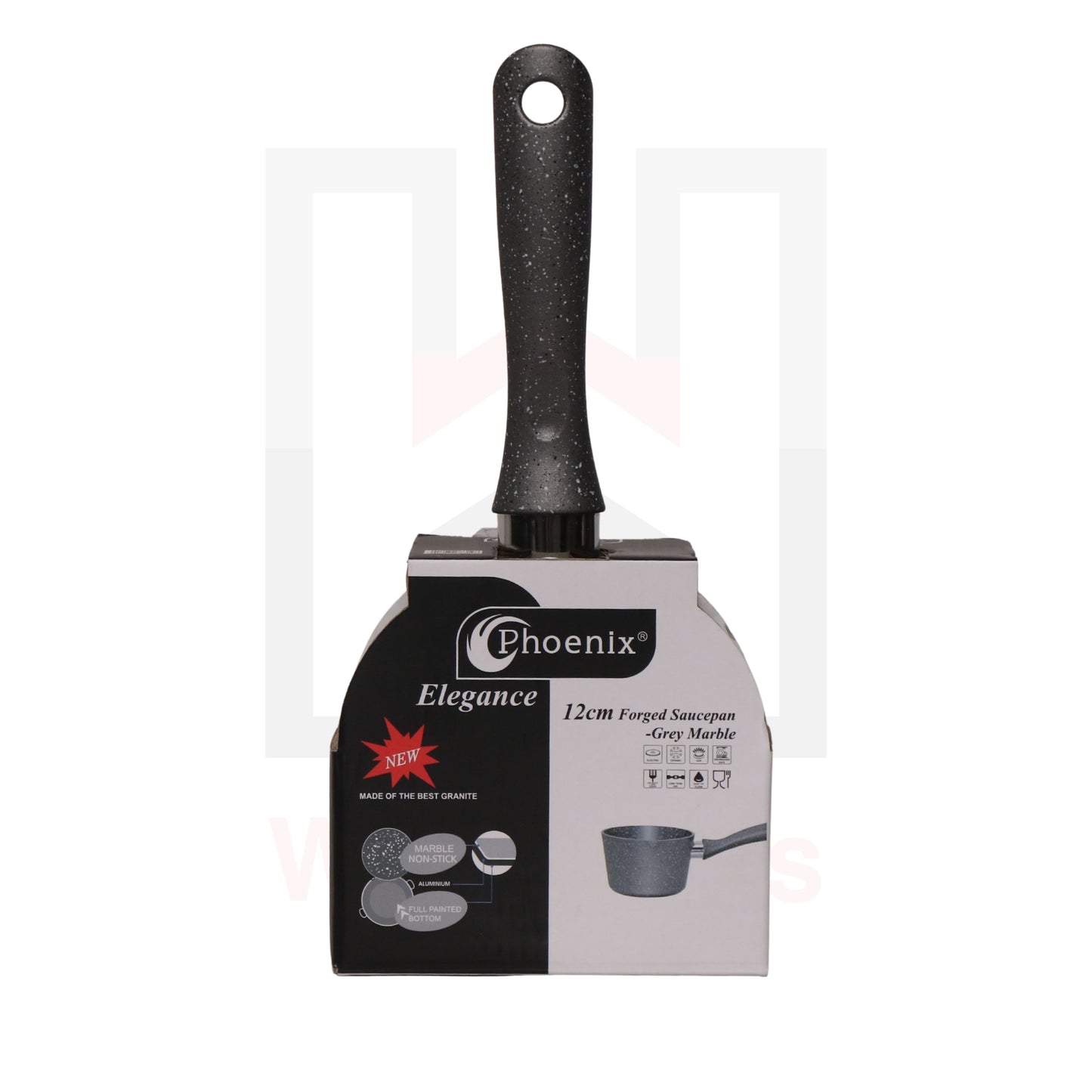 Phoenix Grey Marble Forged Saucepan