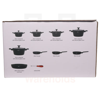 Phoenix 17 Pcs Black Marble Set