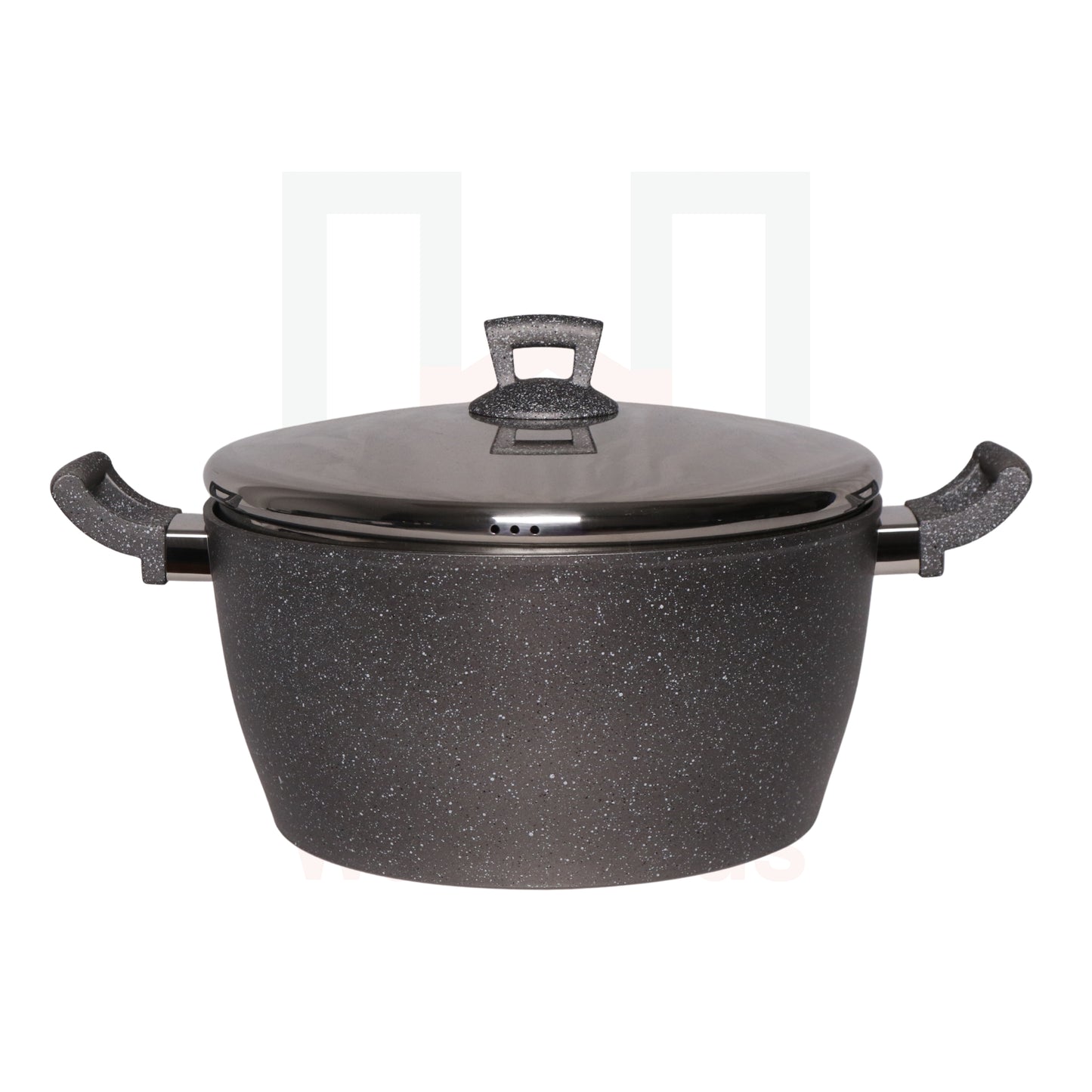 Phoenix Grey Marble Casserole Pot with SS Cover (Granite) - Per Piece