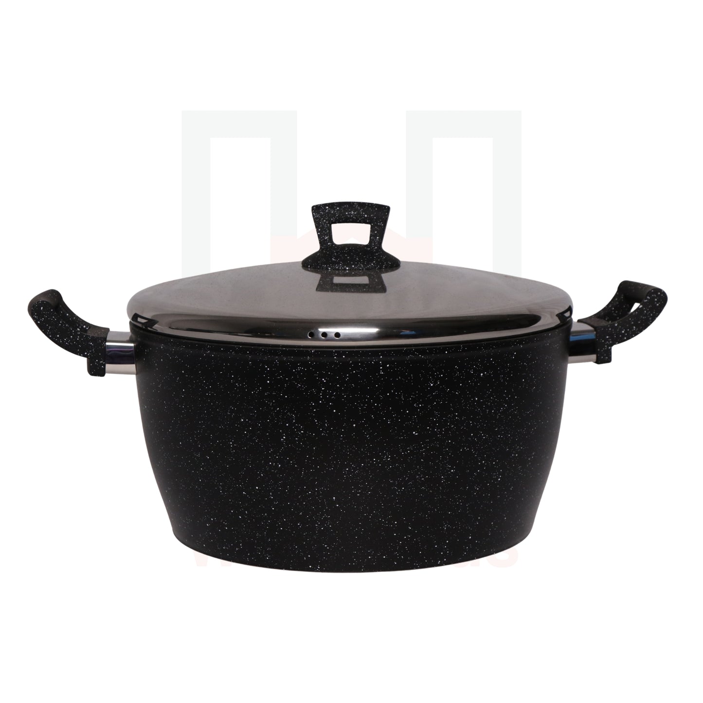 Phoenix Black Marble Casserole Pot with SS Cover (Granite) - Per Piece