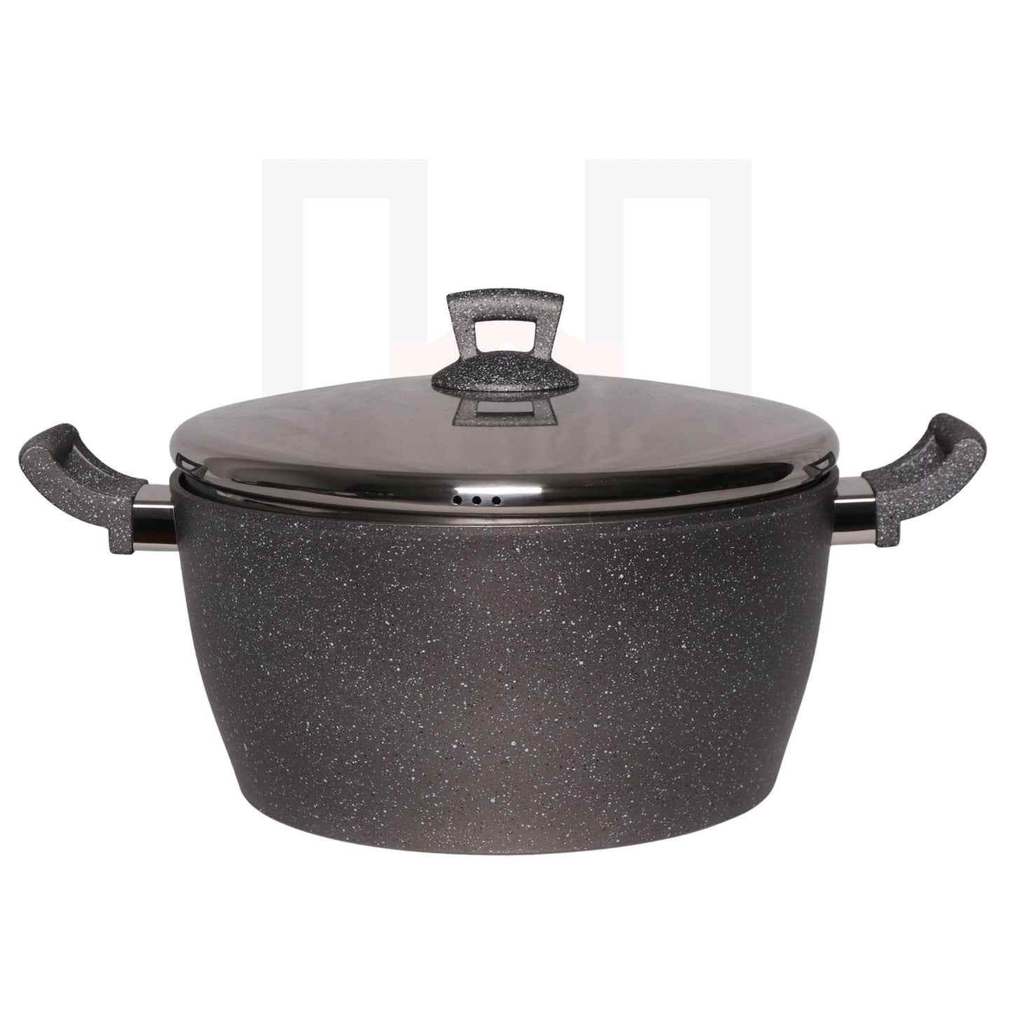 Phoenix Grey Marble Casserole Pot with SS Cover (Granite) - Per Piece