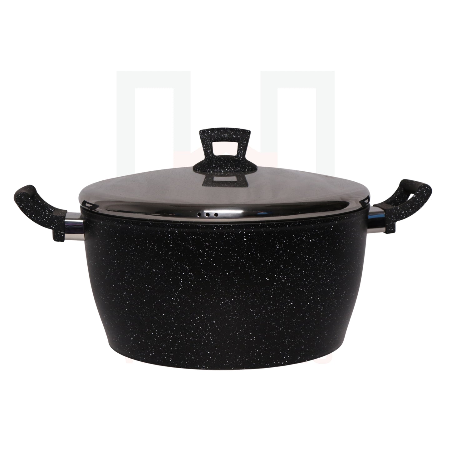 Phoenix Black Marble Casserole Pot with SS Cover (Granite) - Per Piece