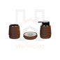 Phoenix Brown Wavy Bathroom Accessory Set