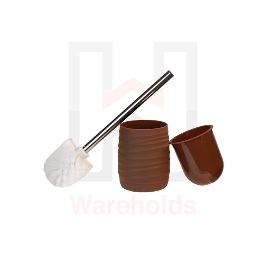 Phoenix 5pcs Brown Wavy Bathroom Accessory Set