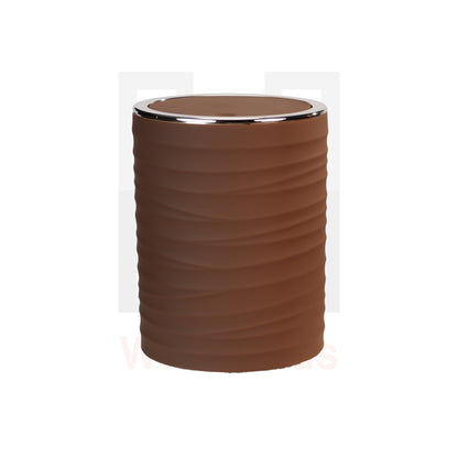 Phoenix Brown Wavy Bathroom Accessory Set