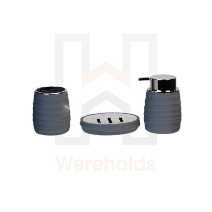 Phoenix Grey Wavy Bathroom Accessory Set