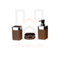 Phoenix Brown Square Bathroom Accessory Set