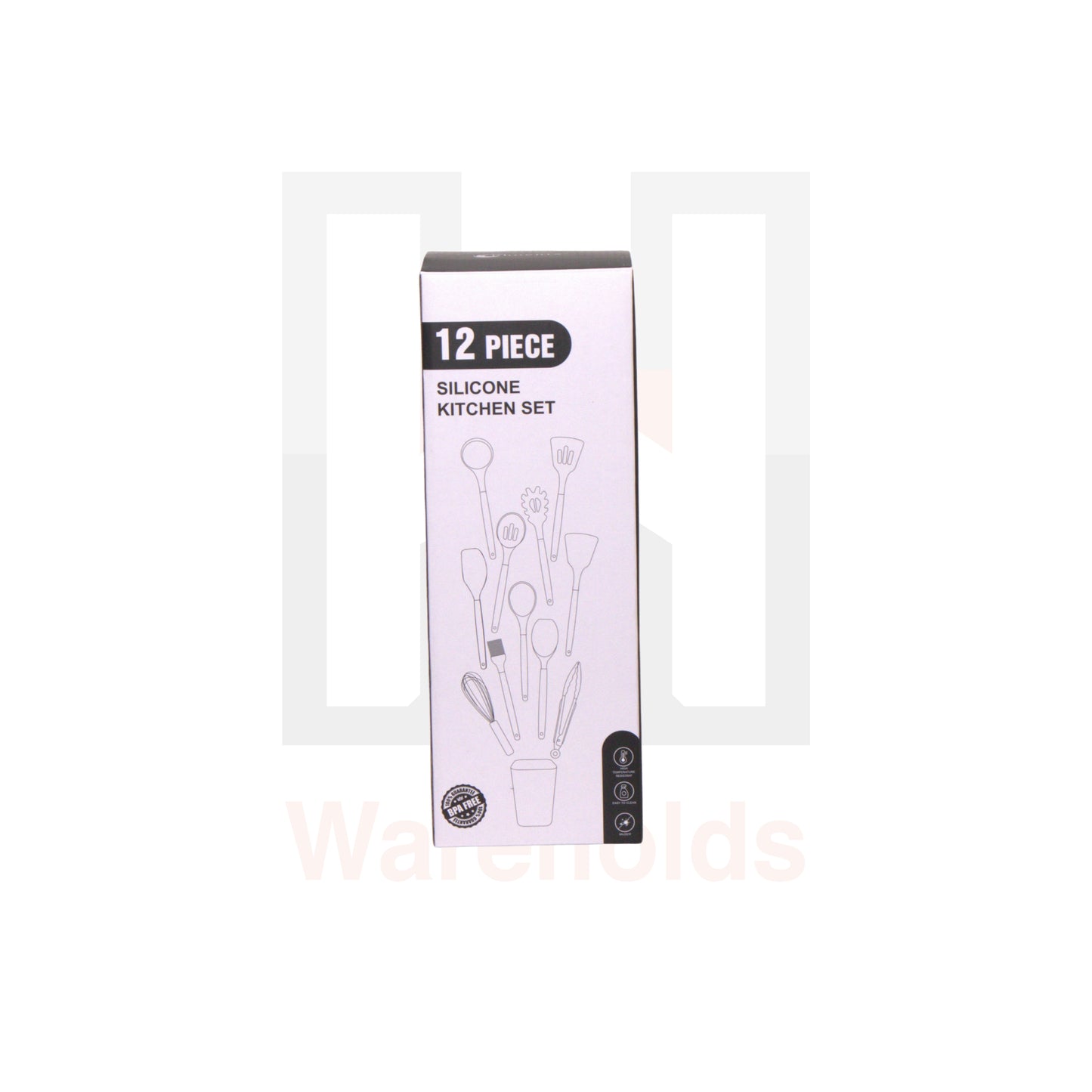 Phoenix 12-Piece Grey Silicone Kitchen Utensil Set