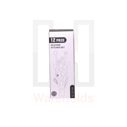 Phoenix 12-Piece Grey Silicone Kitchen Utensil Set