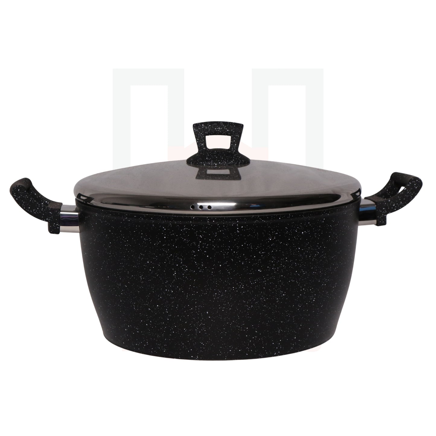 Phoenix Black Marble Casserole Pot with SS Cover (Granite) - Per Piece
