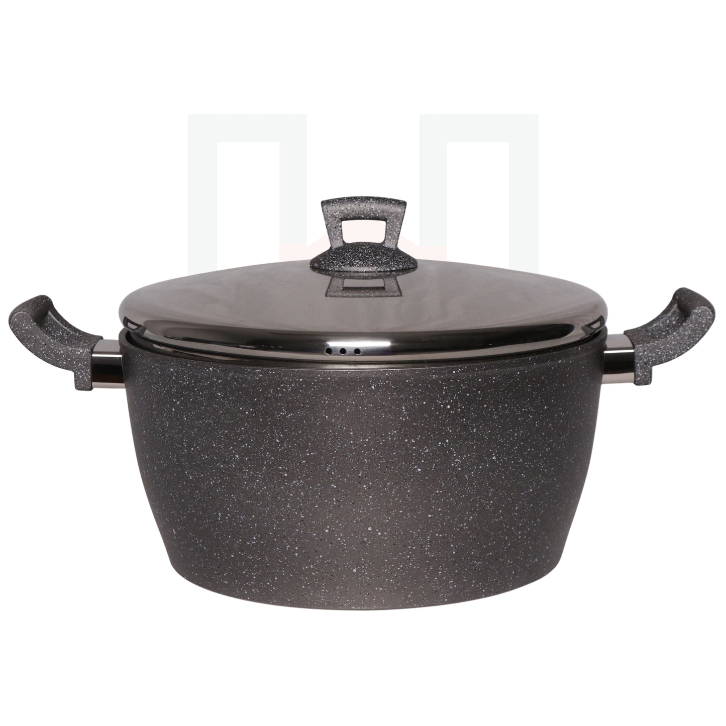Phoenix Grey Marble Casserole Pot with SS Cover (Granite) - Per Piece